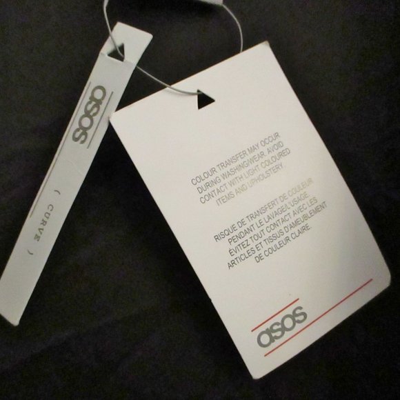 NWT! ASOS CURVE Tux Dress with Lace Insert, Black, Satin Collar, Formal, Size 22 - Picture 9 of 11